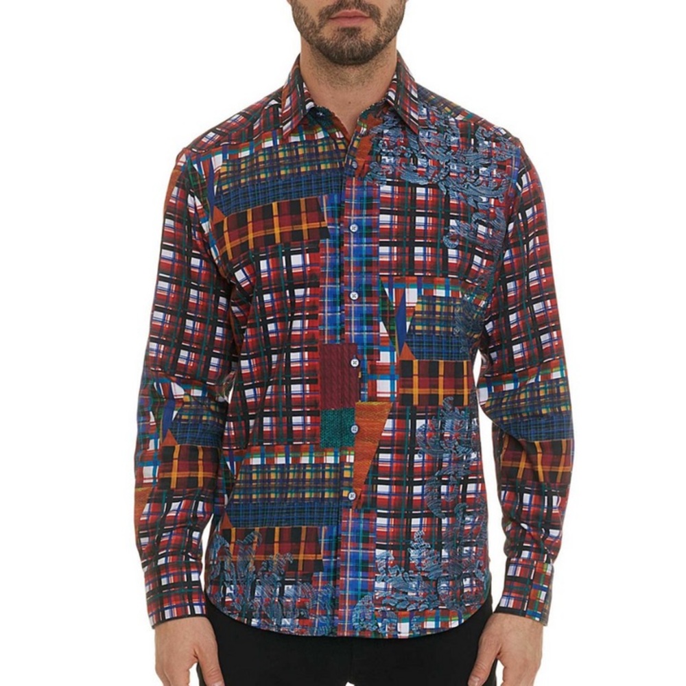 Robert Graham Multicolor Plaid Casual Button Down Shirt